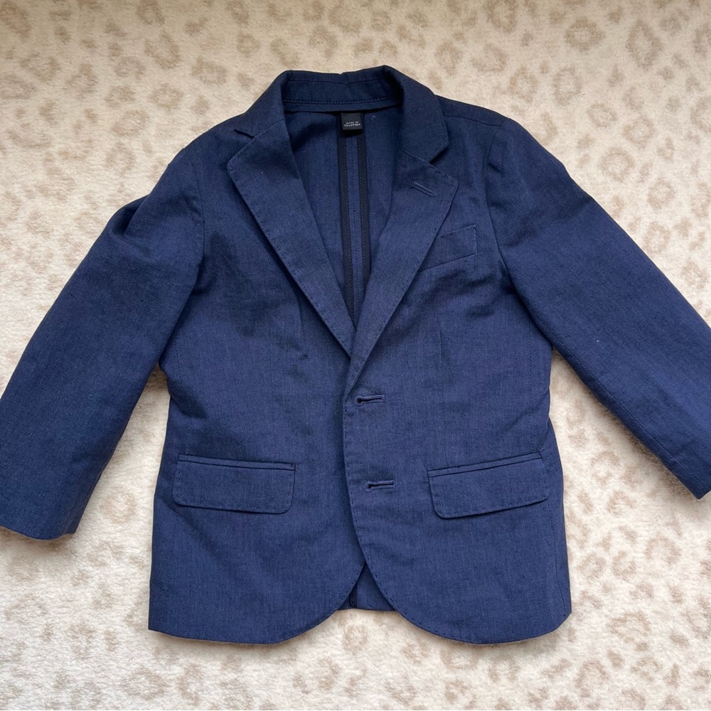 J.Crew Crewcuts Ludlow toddler cotton/linen blazer (navy, 2T) - Picture 3 of 8